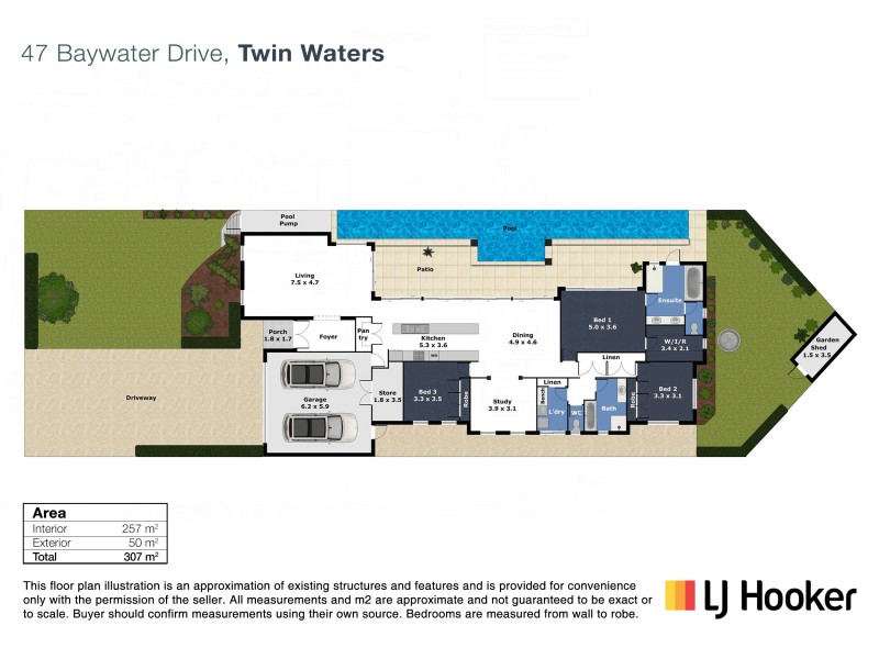 47 Baywater Drive, Twin Waters QLD 4564 Floorplan