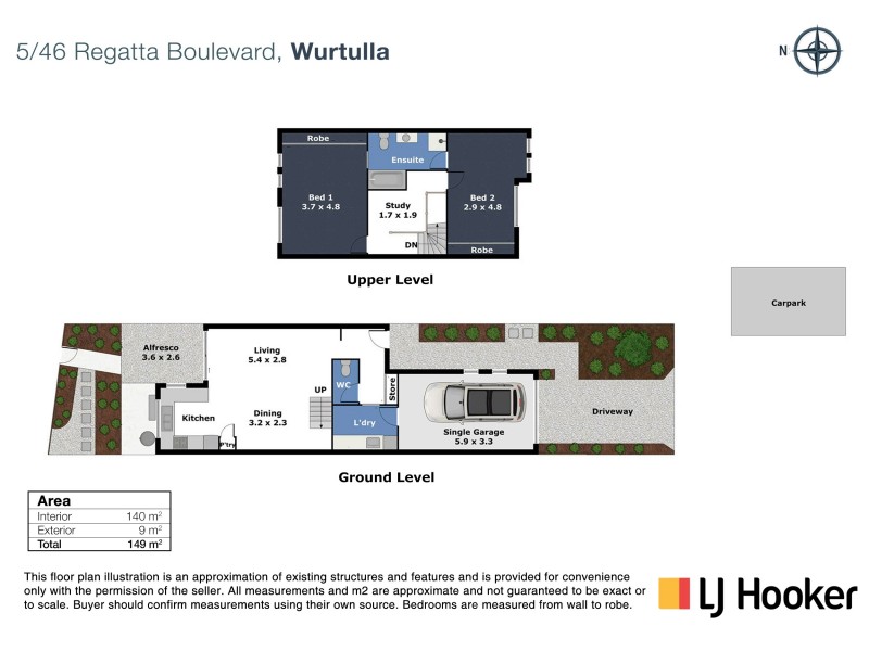 5/46 Regatta Boulevard, Birtinya QLD 4575 Floorplan