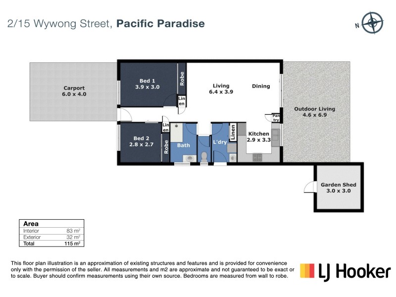 2/15 Wywong Street, Pacific Paradise QLD 4564 Floorplan