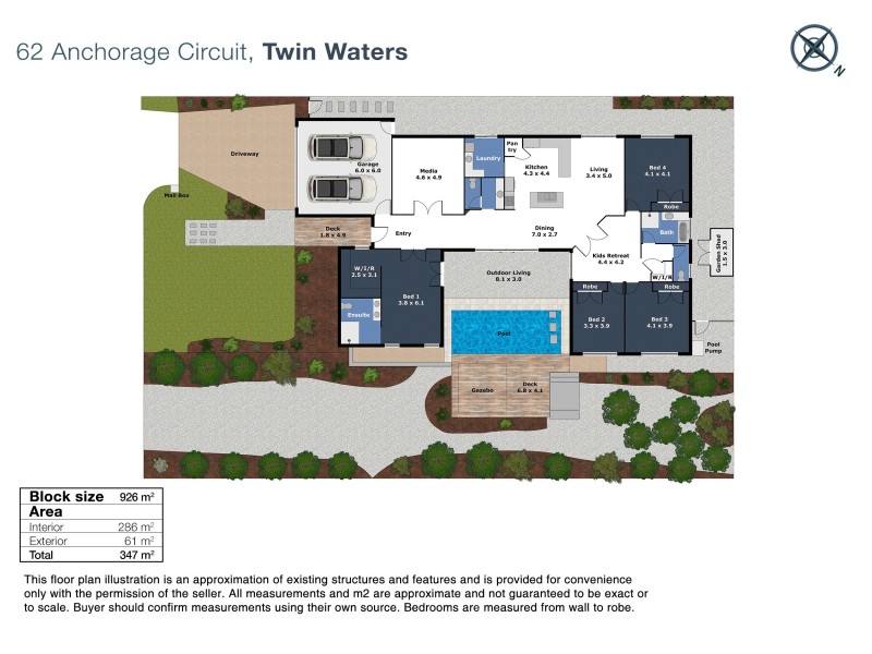 62 Anchorage Circuit, Twin Waters QLD 4564 Floorplan