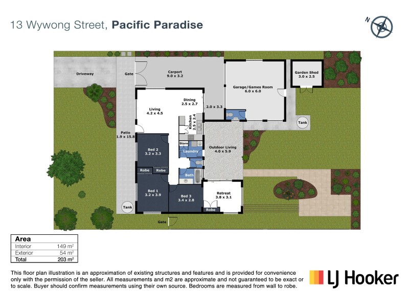 13 Wywong Street, Pacific Paradise QLD 4564 Floorplan