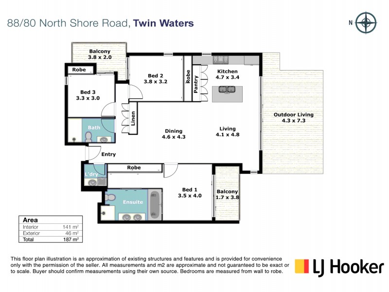 88/80 North Shore Road, Twin Waters QLD 4564 Floorplan