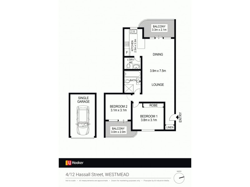 4/12 Hassall Street Entry Via Alexandra Ave, Westmead NSW 2145 Floorplan
