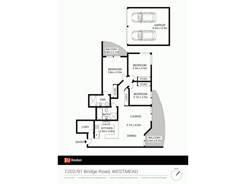 1202/91B-101 Bridge Road, Westmead NSW 2145 Floorplan