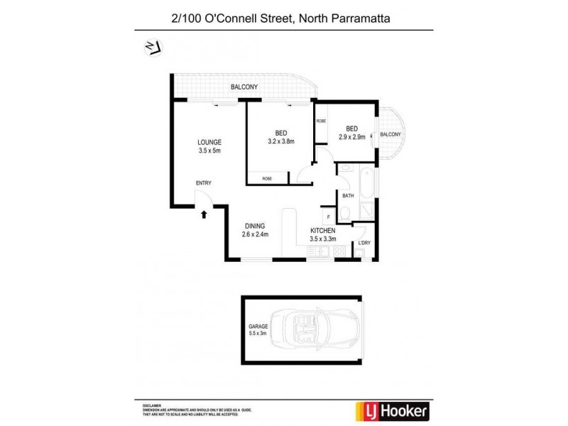 2/100 O’connell Street, North Parramatta NSW 2151 Floorplan