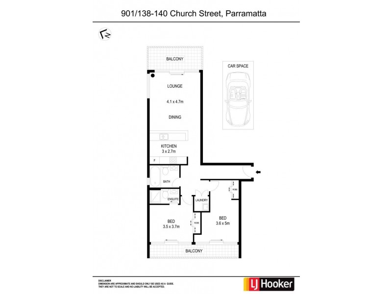 901/138-140 Church Street, Parramatta NSW 2150 Floorplan