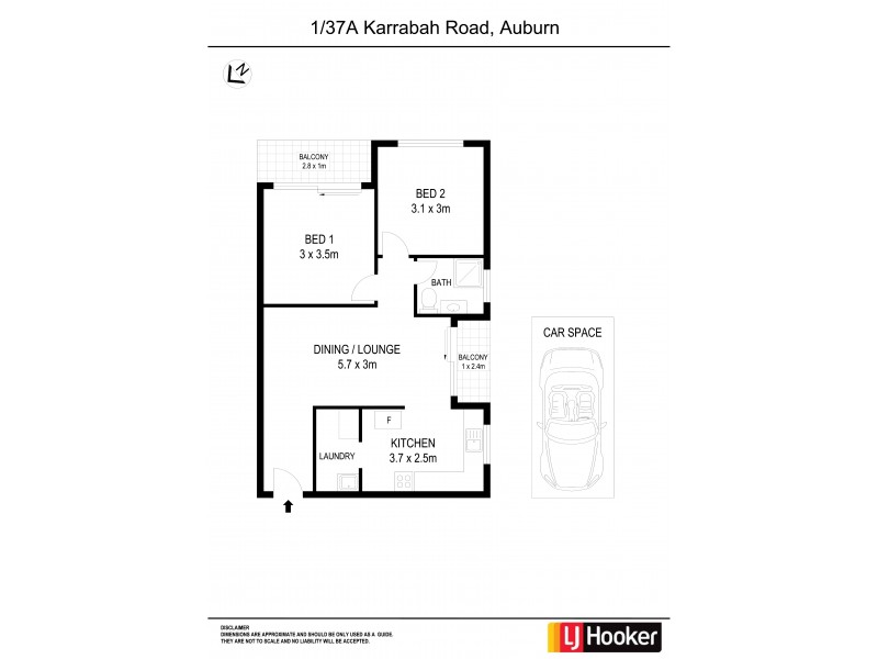 1/37a Karrabah Road, Auburn NSW 2144 Floorplan