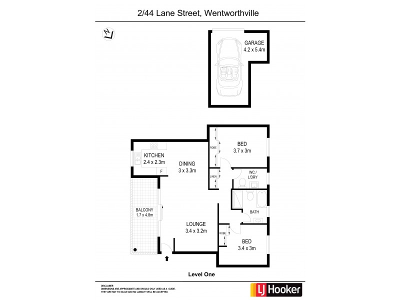 2/44-48 Lane Street, Wentworthville NSW 2145 Floorplan