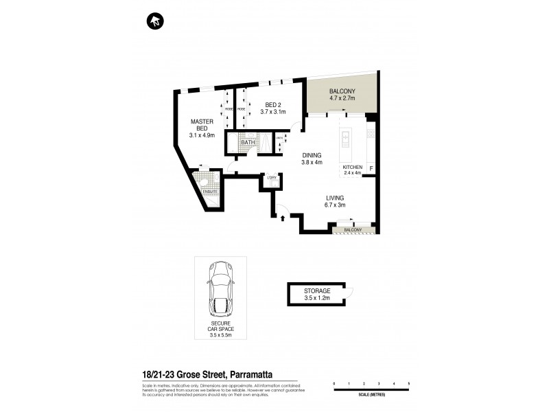 18/21-23 Grose Street, Parramatta NSW 2150 Floorplan