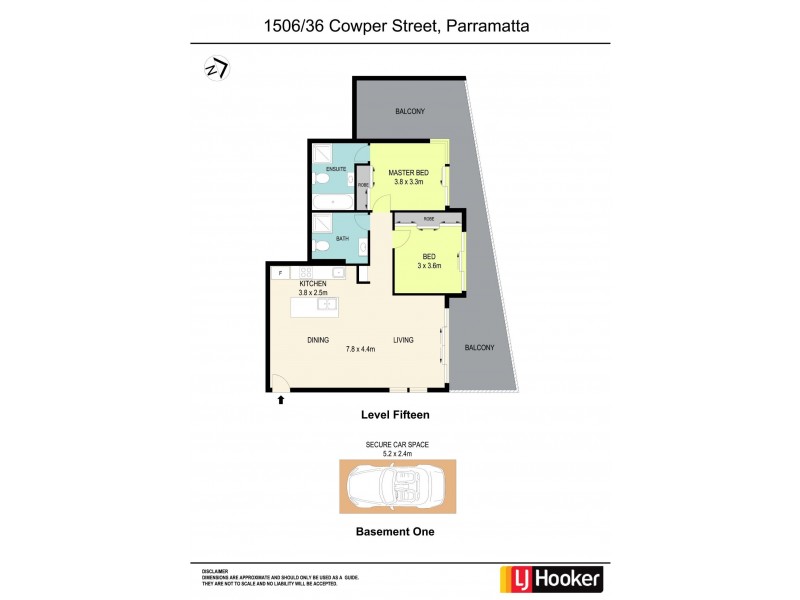 1506/36-46 Cowper Street, Parramatta NSW 2150 Floorplan