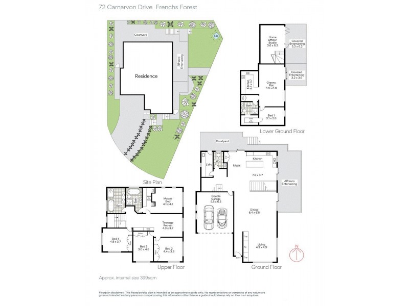 72 Carnarvon Drive, Frenchs Forest NSW 2086 Floorplan