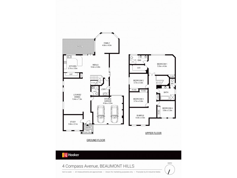 4 Compass Avenue, Beaumont Hills NSW 2155 Floorplan
