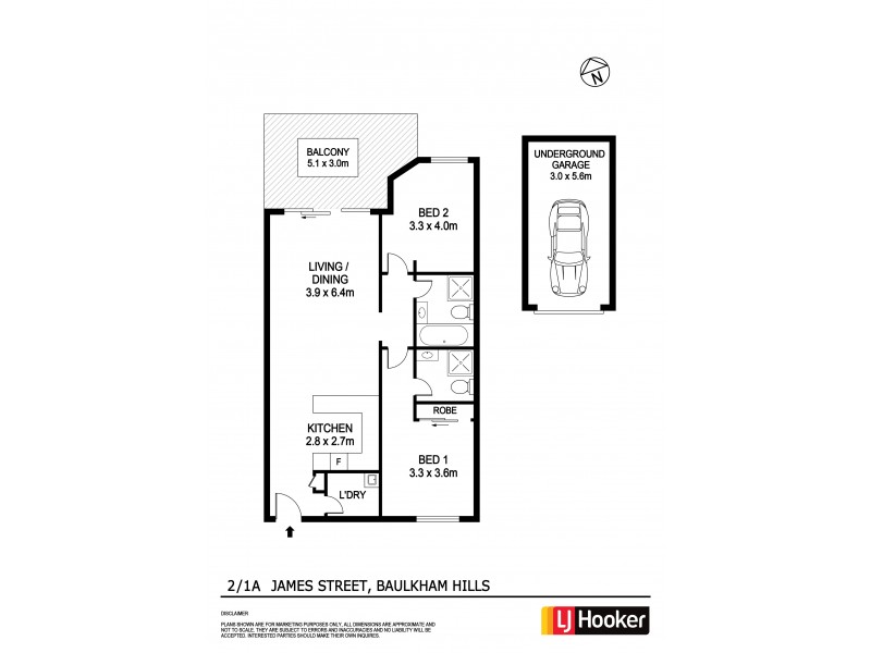 2/1A James Street, Baulkham Hills NSW 2153 Floorplan