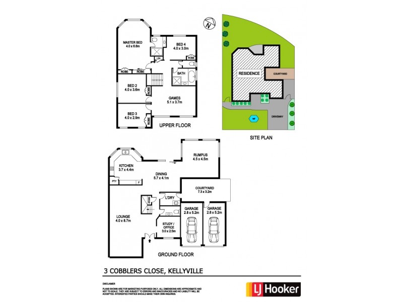 3 Cobblers Close, Kellyville NSW 2155 Floorplan