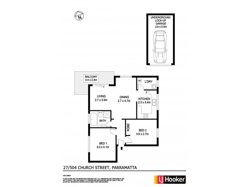 27/504-516 Church Street, North Parramatta NSW 2151 Floorplan