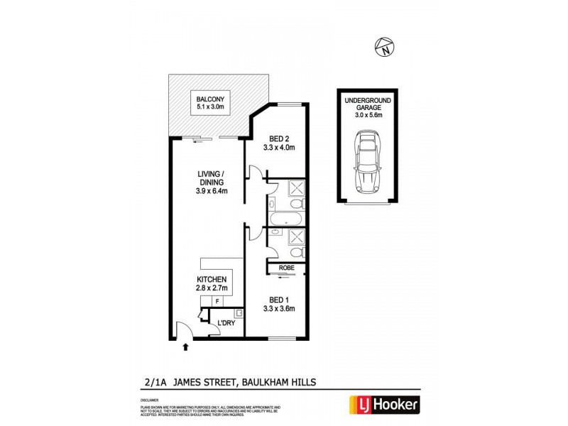 2/1A James Street, Baulkham Hills NSW 2153 Floorplan