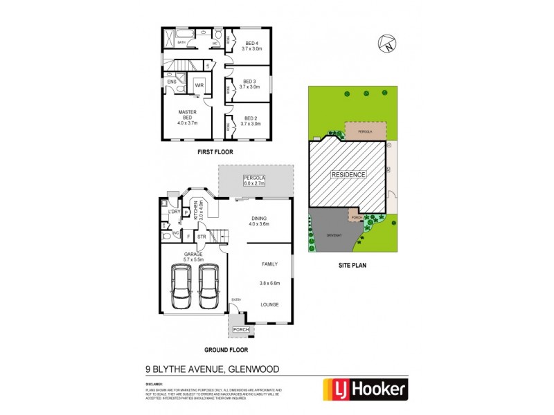 9 Blythe Avenue, Glenwood NSW 2768 Floorplan