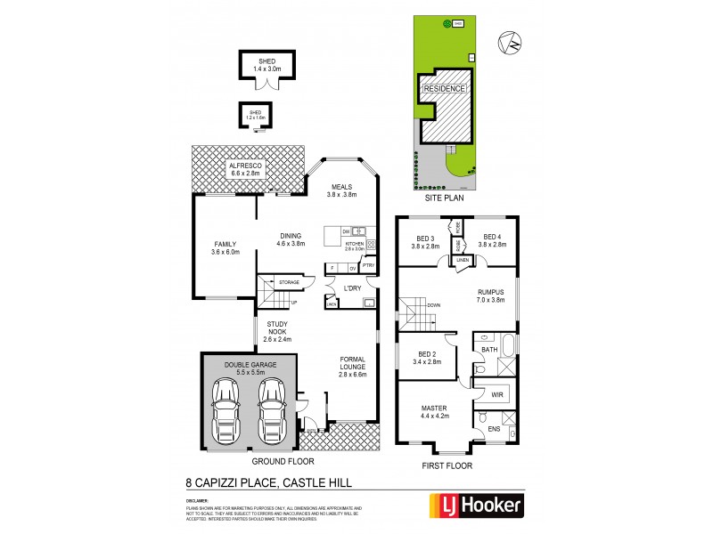 8 Capizzi Place, Castle Hill NSW 2154 Floorplan