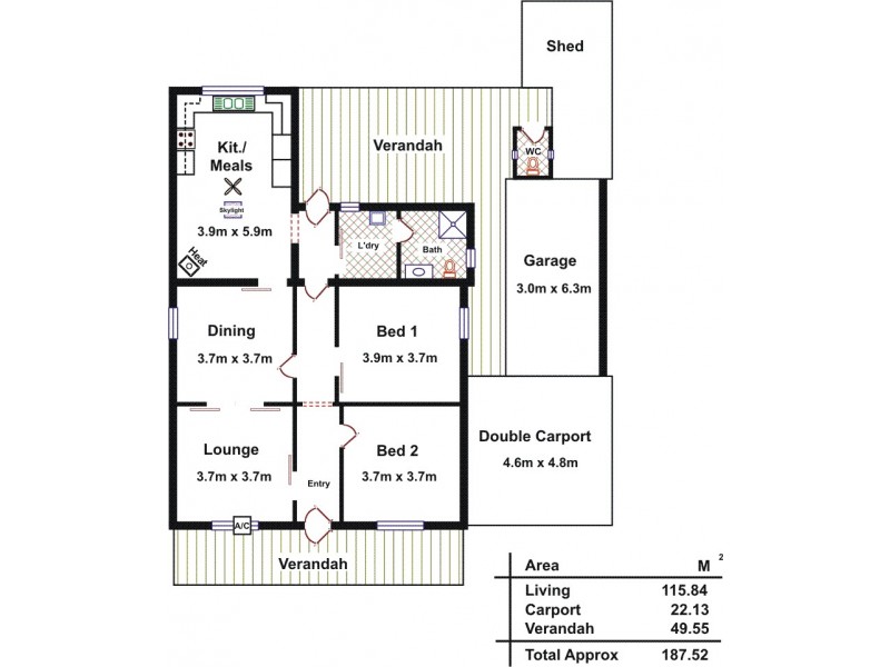 14 Green Street, St Morris SA 5068 Floorplan