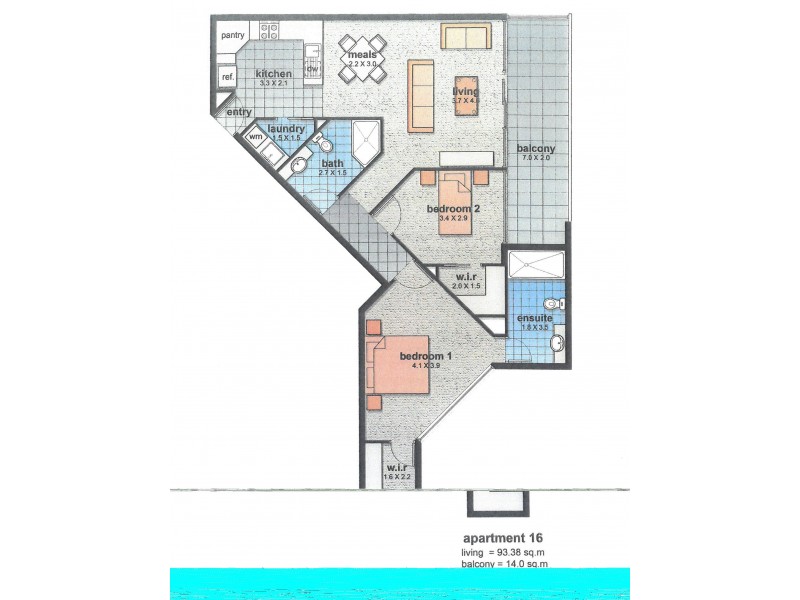16/27-29 Metro Parade, Mawson Lakes SA 5095 Floorplan