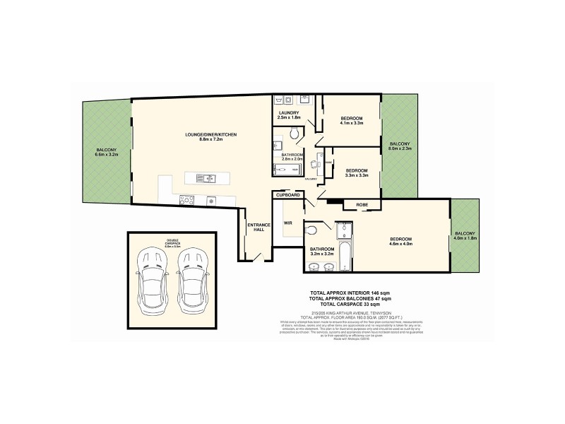 5215/197 King Arthur Terrace, Tennyson QLD 4105 Floorplan