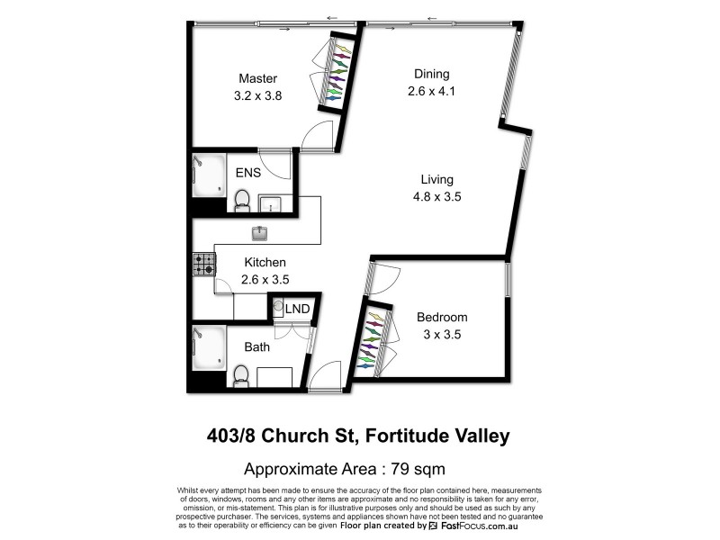 403/8 Church Street, Fortitude Valley QLD 4006 Floorplan