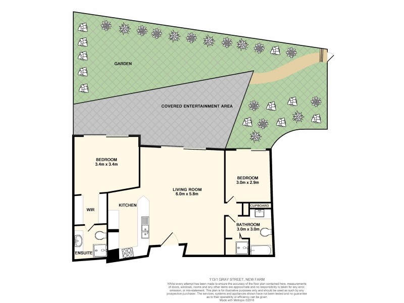 113/1 Gray Street, New Farm QLD 4005 Floorplan