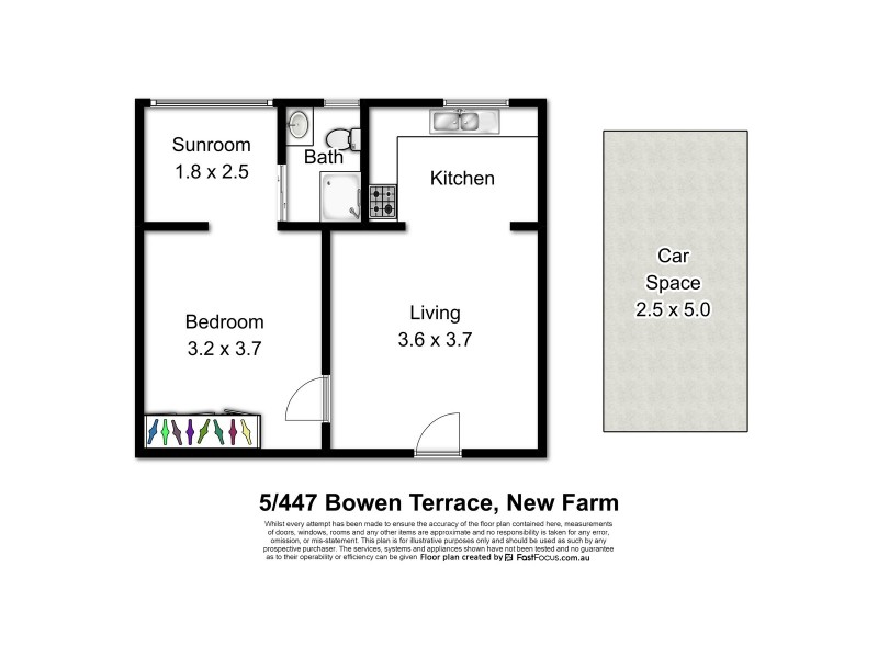 5/447 Bowen Terrace, New Farm QLD 4005 Floorplan