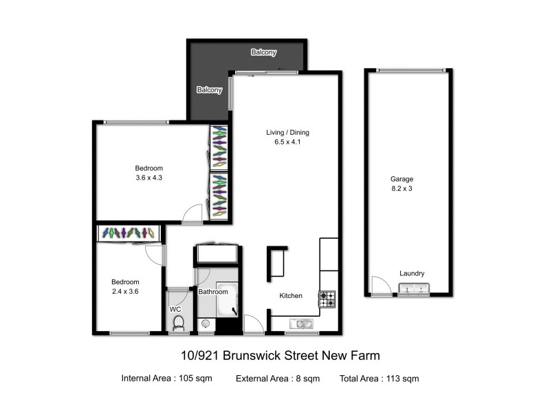 10/921 Brunswick Street, New Farm QLD 4005 Floorplan
