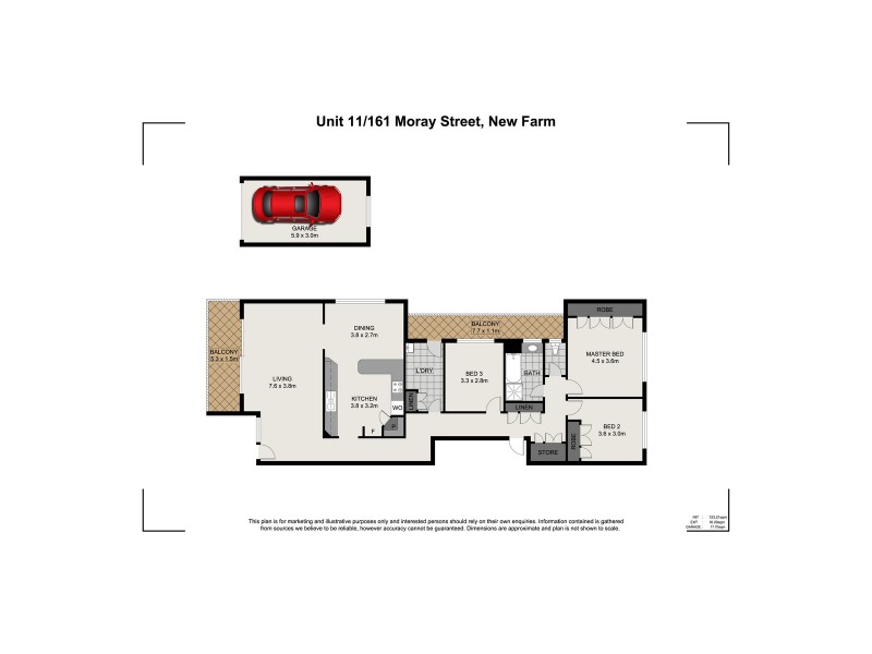 11/161 Moray Street, New Farm QLD 4005 Floorplan