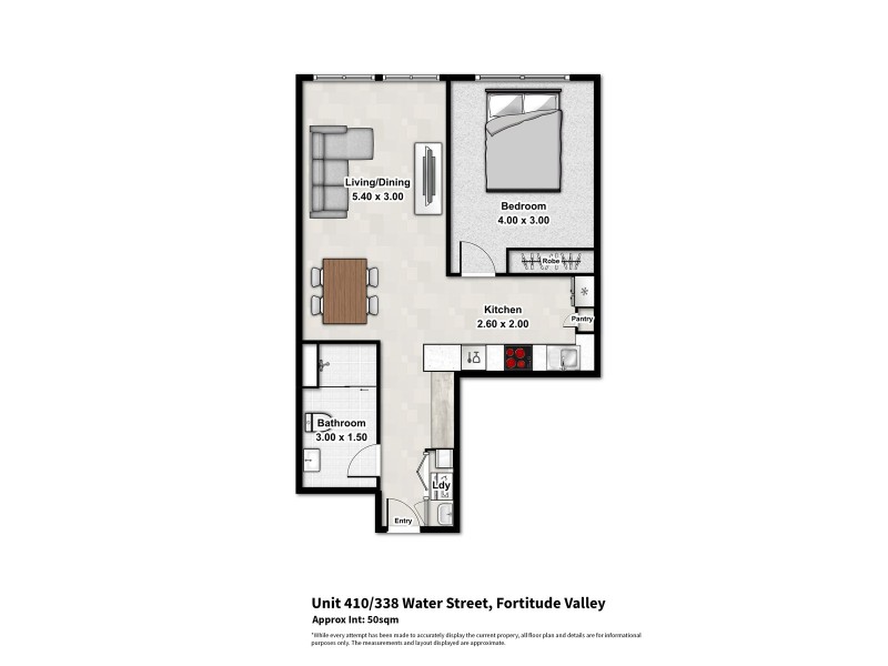 410/338 Water Street, Fortitude Valley QLD 4006 Floorplan