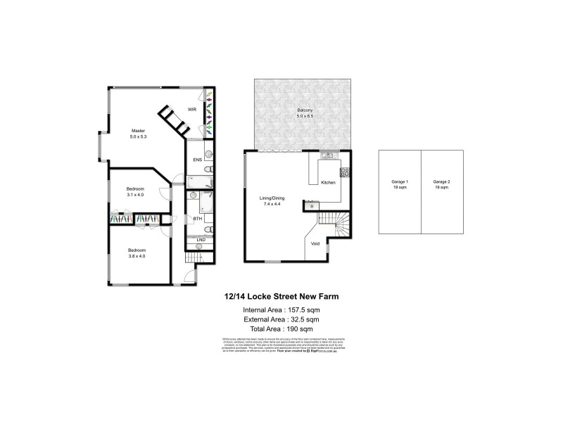12/14 Locke Street, New Farm QLD 4005 Floorplan