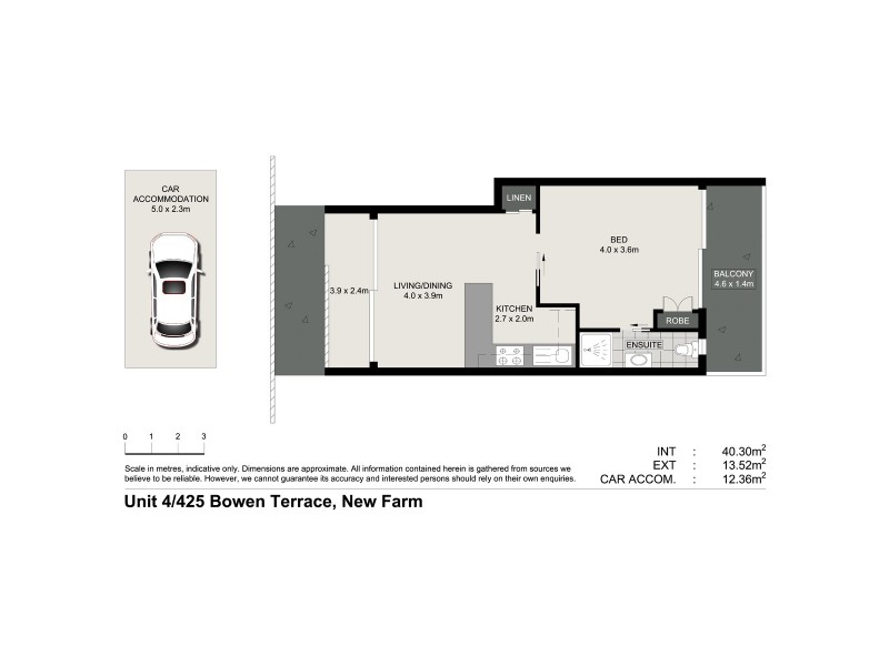 4/425 Bowen Terrace, New Farm QLD 4005 Floorplan