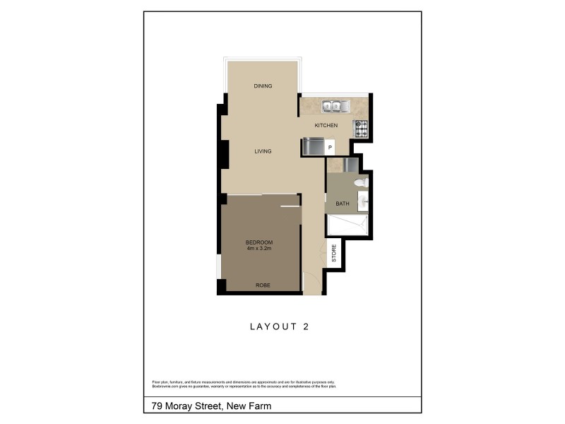 132/79 Moray Street, New Farm QLD 4005 Floorplan