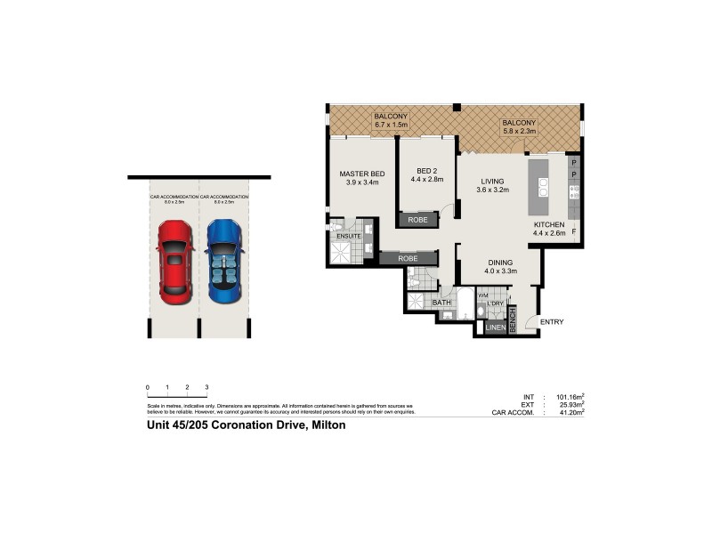 42/205 Coronation Drive, Milton QLD 4064 Floorplan