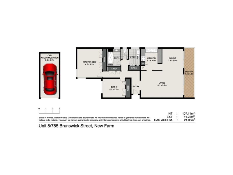8/785 Brunswick Street, New Farm QLD 4005 Floorplan