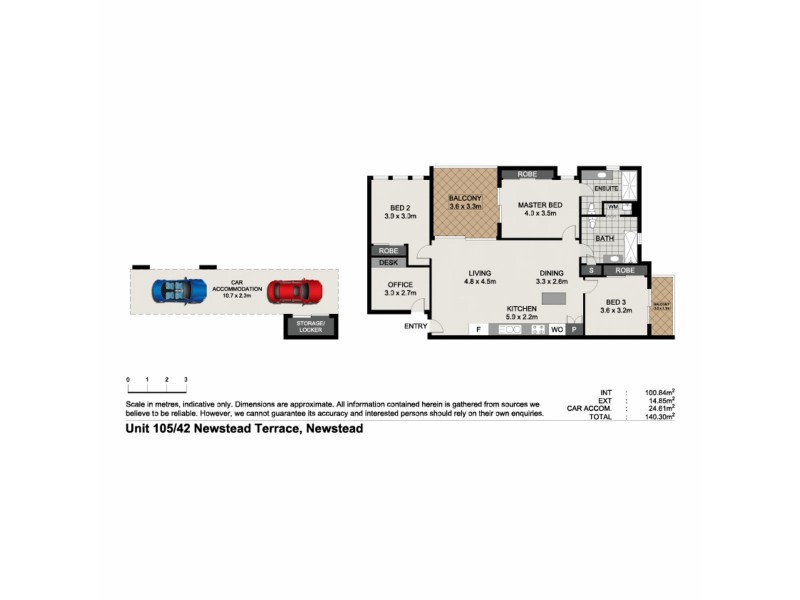 105/42 Newstead Terrace, Newstead QLD 4006 Floorplan