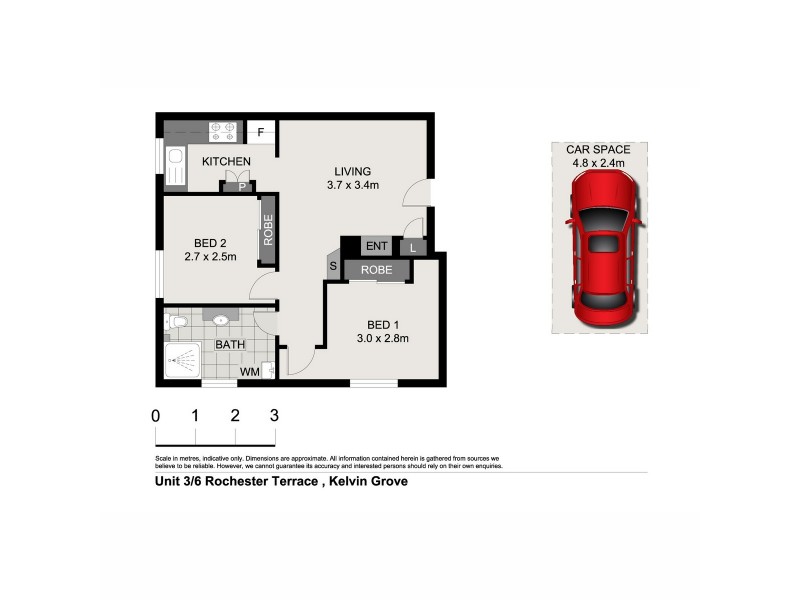 3/6 Rochester Terrace, Kelvin Grove QLD 4059 Floorplan