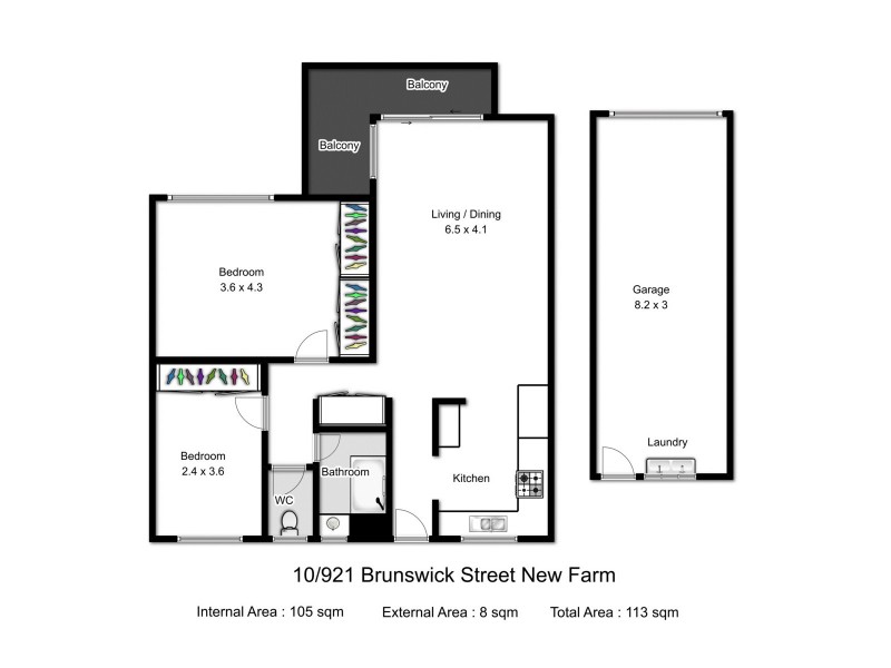 10/921 Brunswick Street, New Farm QLD 4005 Floorplan