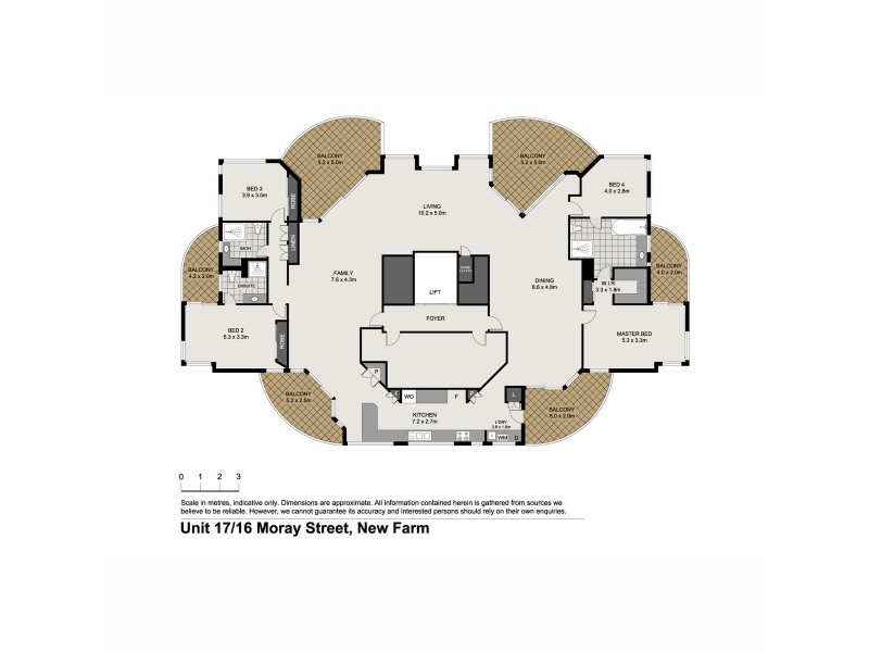 17/16 Moray Street, New Farm QLD 4005 Floorplan