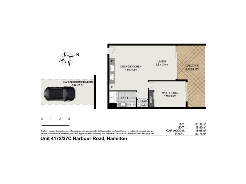 4172/37C Harbour Road, Hamilton QLD 4007 Floorplan