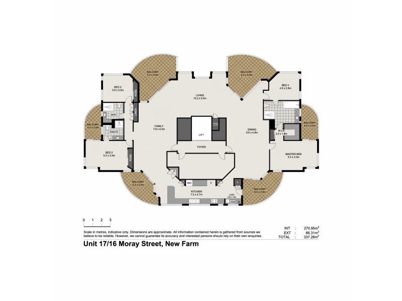 17/16 Moray Street, New Farm QLD 4005 Floorplan