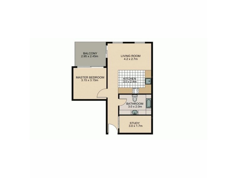 3404/70 Mary Street, Brisbane City QLD 4000 Floorplan