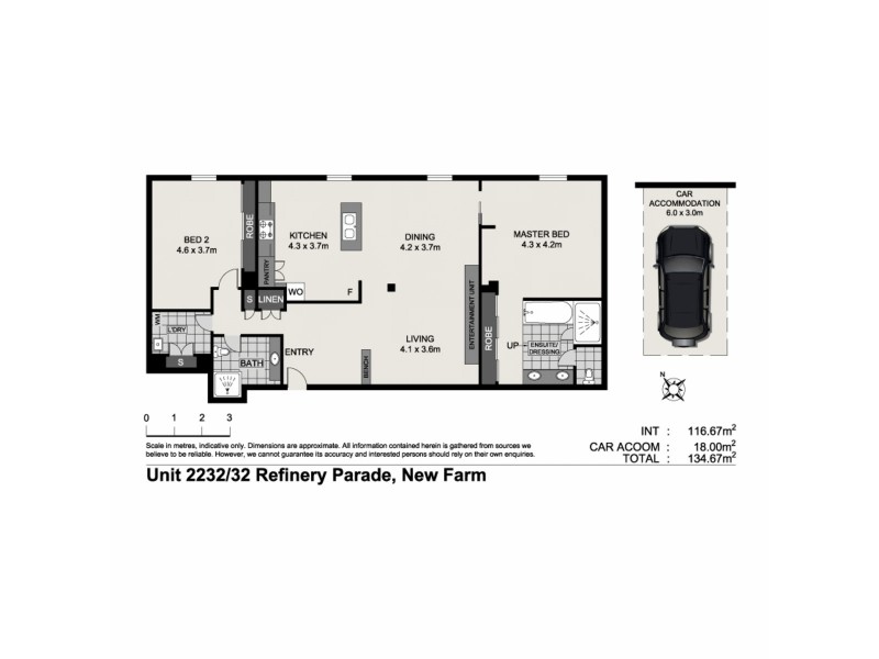 2232/32 Refinery Parade, New Farm QLD 4005 Floorplan