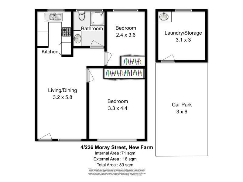 4/226 Moray Street, New Farm QLD 4005 Floorplan