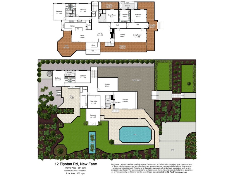 12 Elystan Road, New Farm QLD 4005 Floorplan