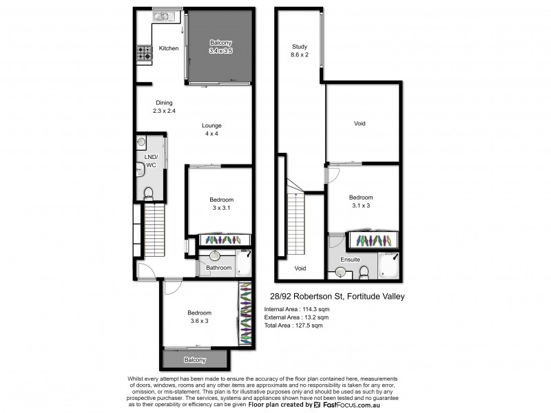 28/92 Robertson Street, Fortitude Valley QLD 4006 Floorplan