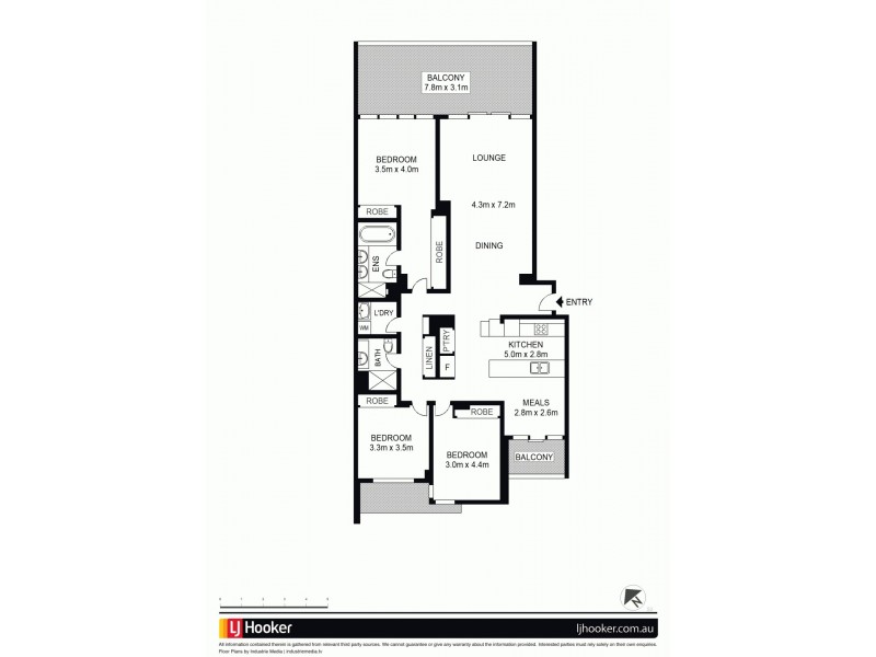 1421/22 Refinery Parade, New Farm QLD 4005 Floorplan