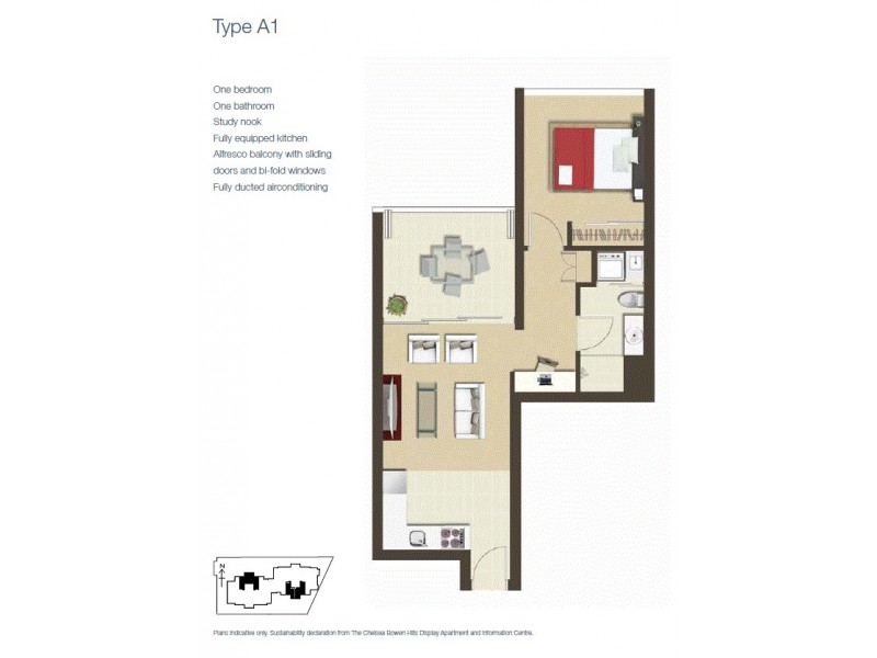 1081/16 Hamilton Place, Bowen Hills QLD 4006 Floorplan