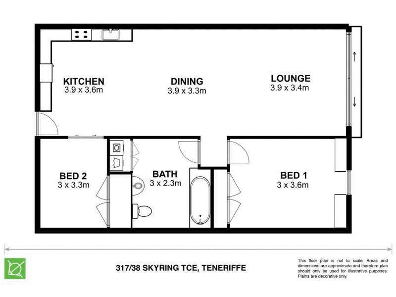 317/38 Skyring Terrace, Teneriffe QLD 4005 Floorplan